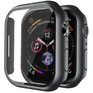 Apple Watch Series 7 Tempered Glass Case 45mm Black - Image 1